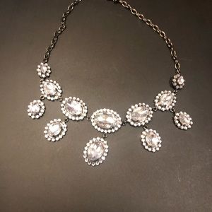 Crystal rhinestone statement necklace / bridal
